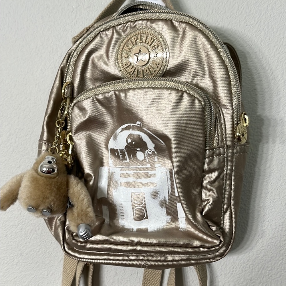 Kipling/Star Wars Gold Mini Backpack with R2D2 Design